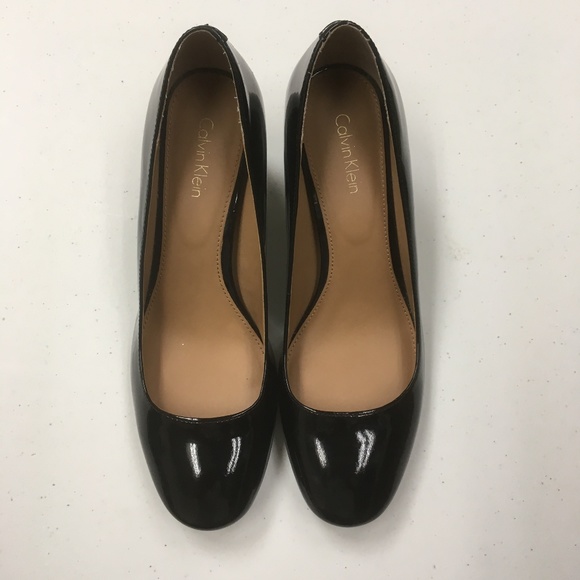 Calvin Klein Shoes - Calvin Klein Carilla blk pat. leather heel. (0054)